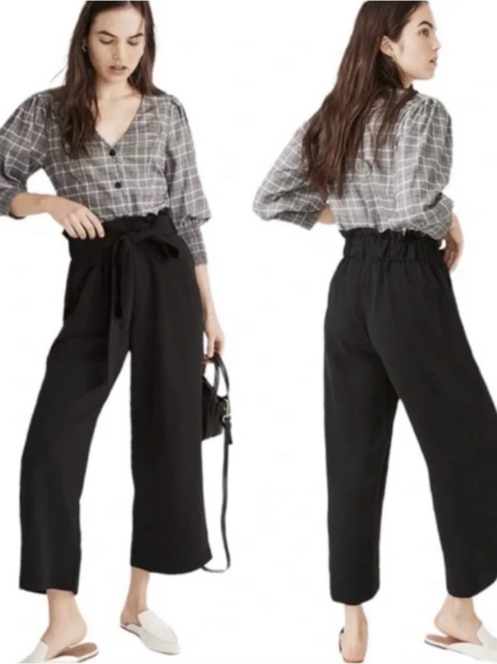Madewell Paperbag High Waist Cropped Pants